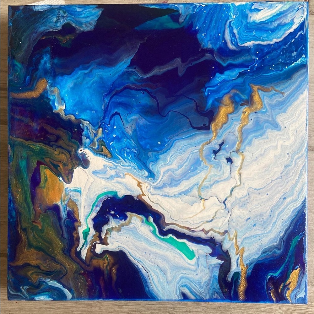 Pouring abstract art